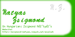 matyas zsigmond business card